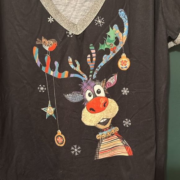 Reindeer Glitter Tee - Picture 2 of 4